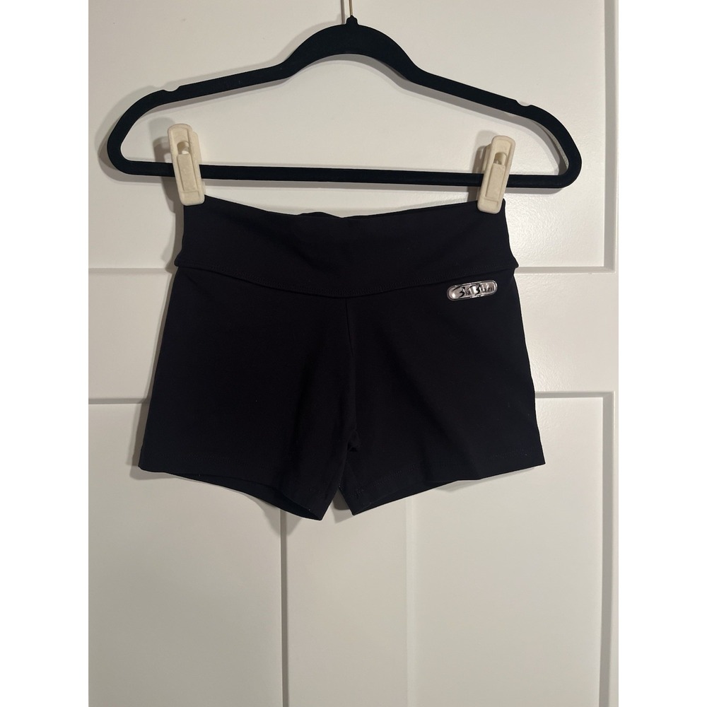 Bia Brazil Women’s One Size Black Foldover Waist Yoga Fitness Shorts Stretch